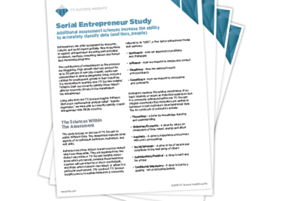 Serial Entrepreneur Study Additional Assessment Sciences Increase the Ability to Accurately Classify Data (And Thus, People)