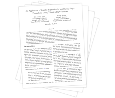 An Application of Logistic Regression in Identifying Target Populations ...