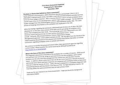 TTI SI Stress Assessment Explained