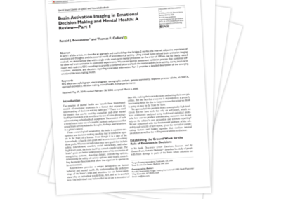 Brain Activation Imaging in Emotional Decision Making and Mental Health: A Review Part 1