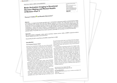 Brain Activation Imaging in Emotional Decision Making and Mental Health: A Review Part 2