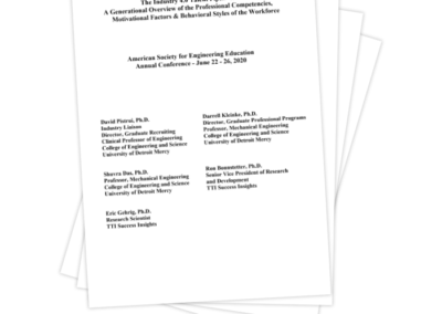 The Industry 4.0 Talent Pipeline: A Generational Overview of the Professional Competencies, Motivational Factors & Behavioral Styles of the Workforce