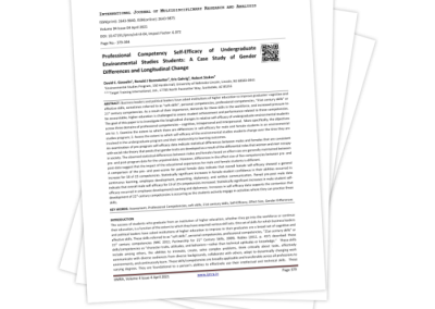 Professional Competency Self-Efficacy of Undergraduate Environmental Studies Students