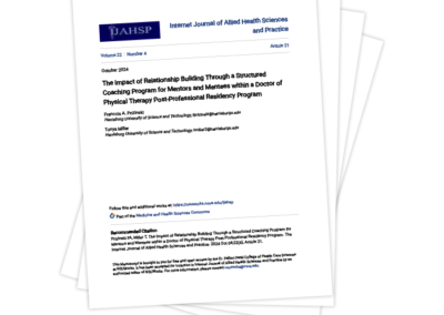 The Impact of Relationship Building Through a Structured Coaching Program for Mentors and Mentees within a Doctor of Physical Therapy Post-Professional Residency Program